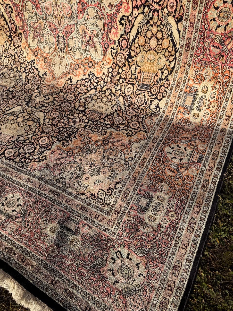 Dywan Ghoum/Qom 370x280 cm, jedwab multikolor, Indie - 224223