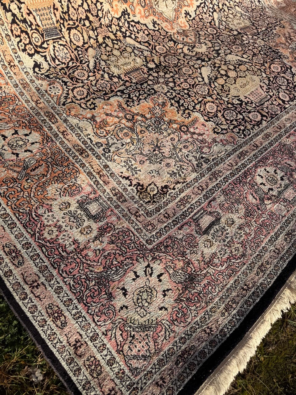 Dywan Ghoum/Qom 370x280 cm, jedwab multikolor, Indie - 224219