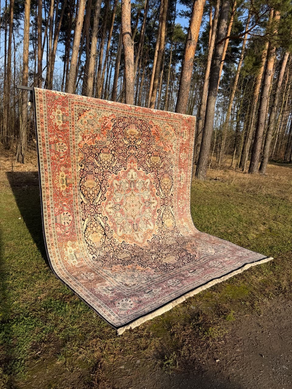 Dywan Ghoum/Qom 370x280 cm, jedwab multikolor, Indie - 224216