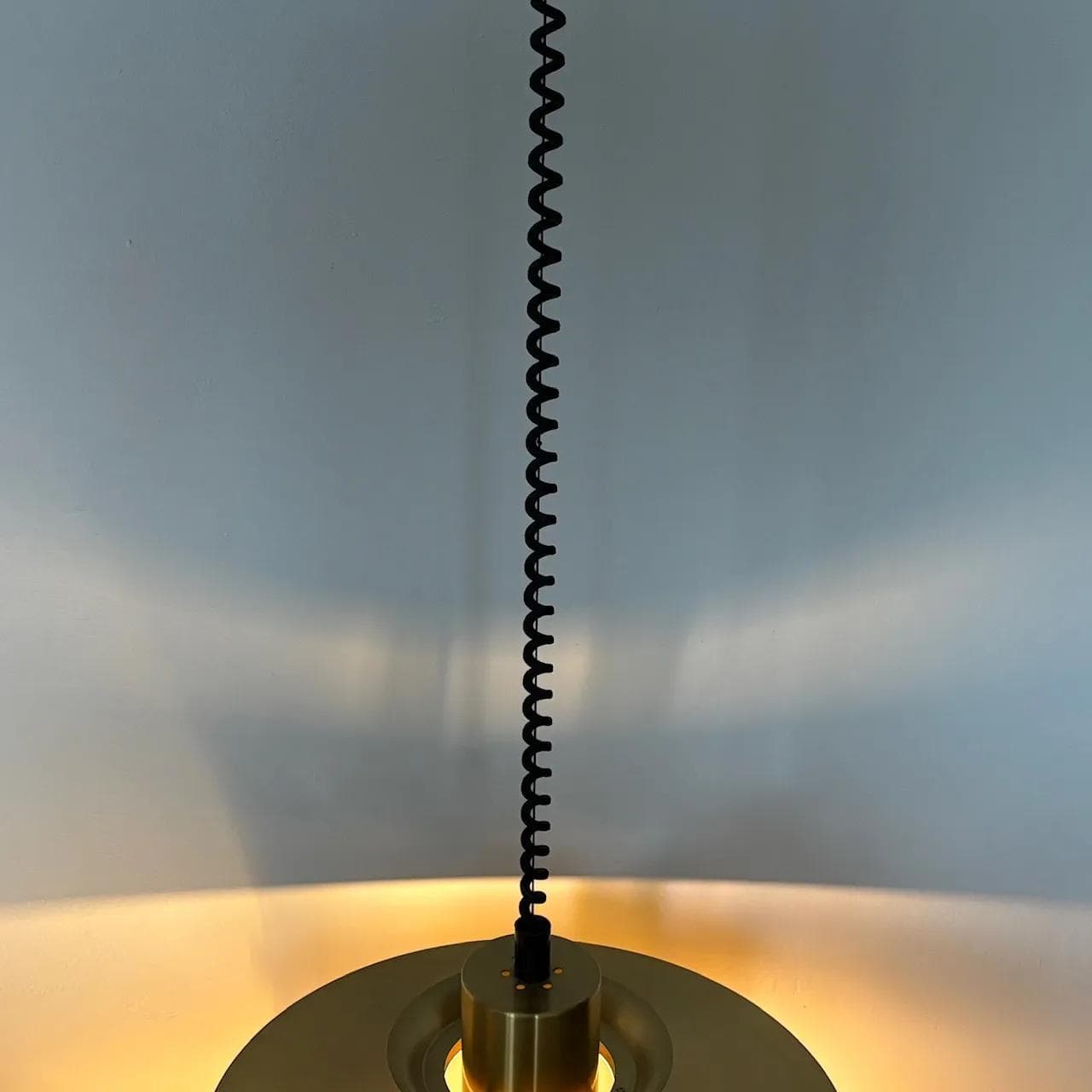 Mosiężna lampa wisząca, proj. A. Dutka dla Vitrika, Dania, lata 70. - 16381