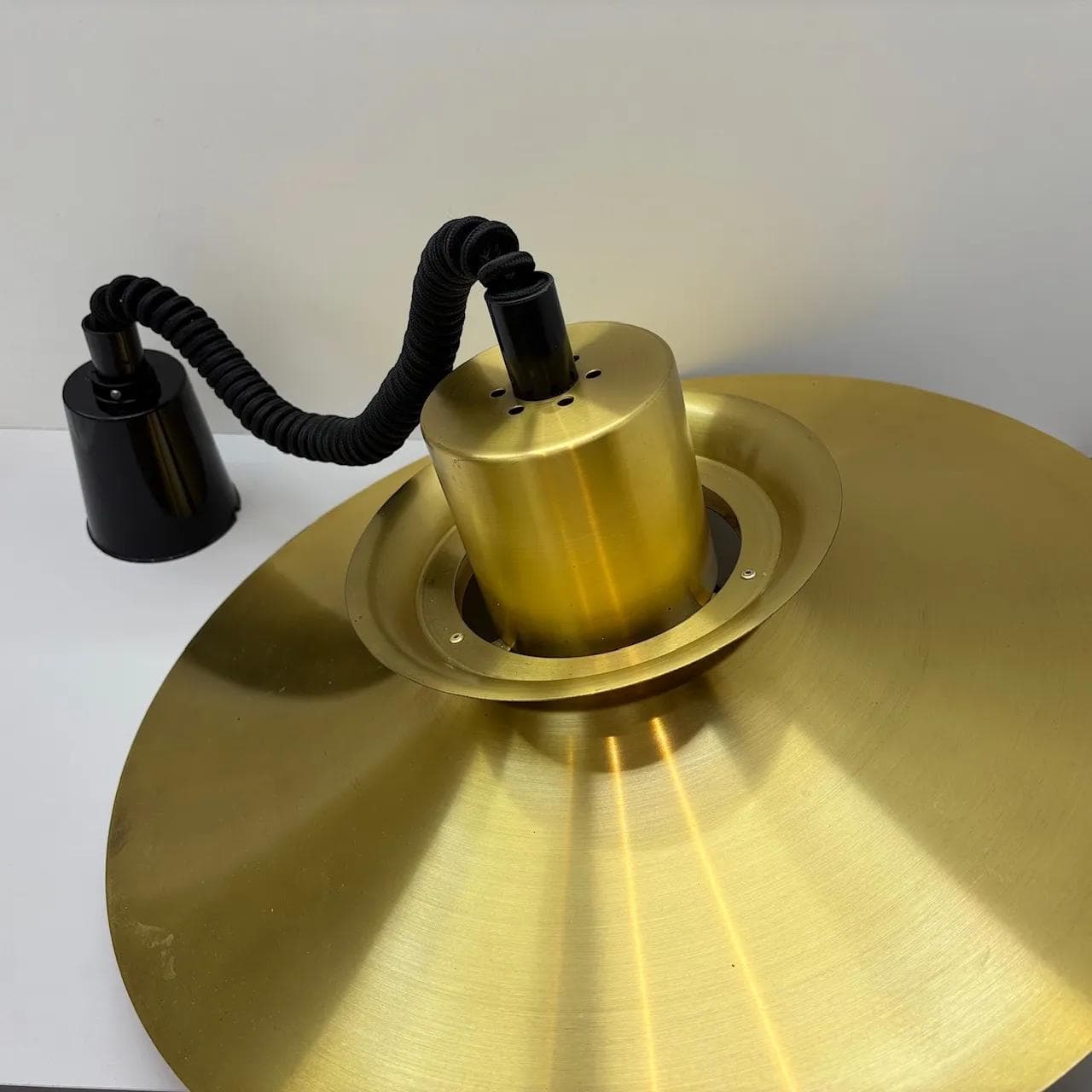 Mosiężna lampa wisząca, proj. A. Dutka dla Vitrika, Dania, lata 70. - 16379