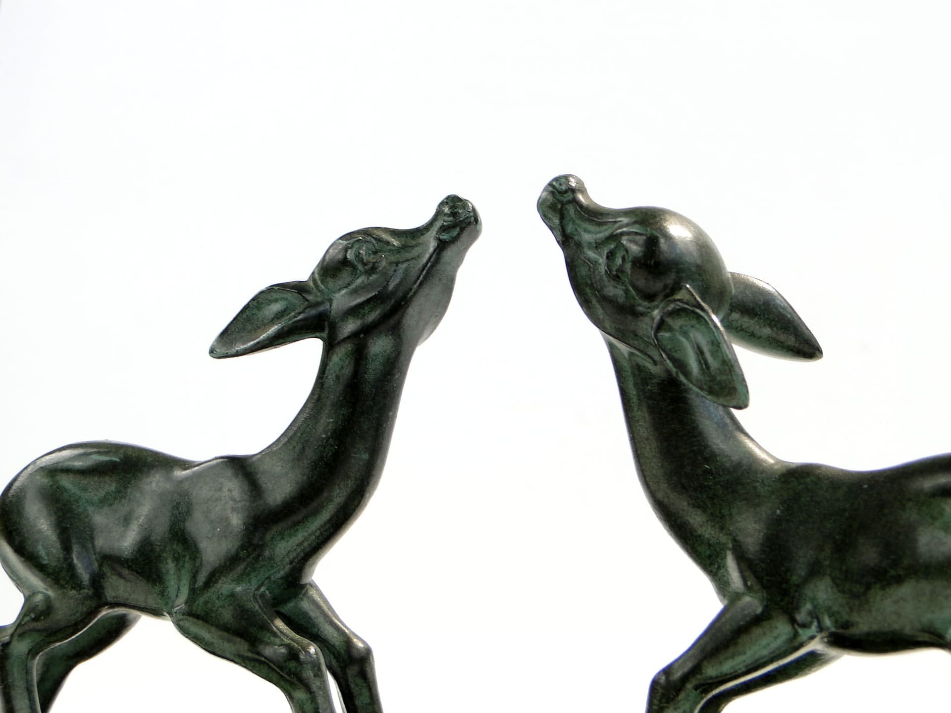 Podpórki do książek Art deco z sarenkami, Francja lata 20. - 224373