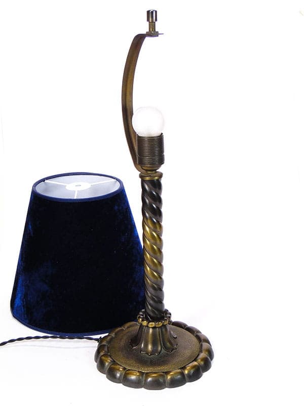 Gabinetowa lampa z brązu lata 20 - 224382