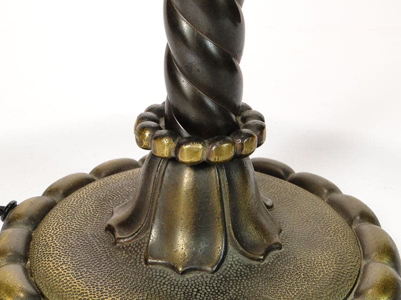 Gabinetowa lampa z brązu lata 20 - 224389