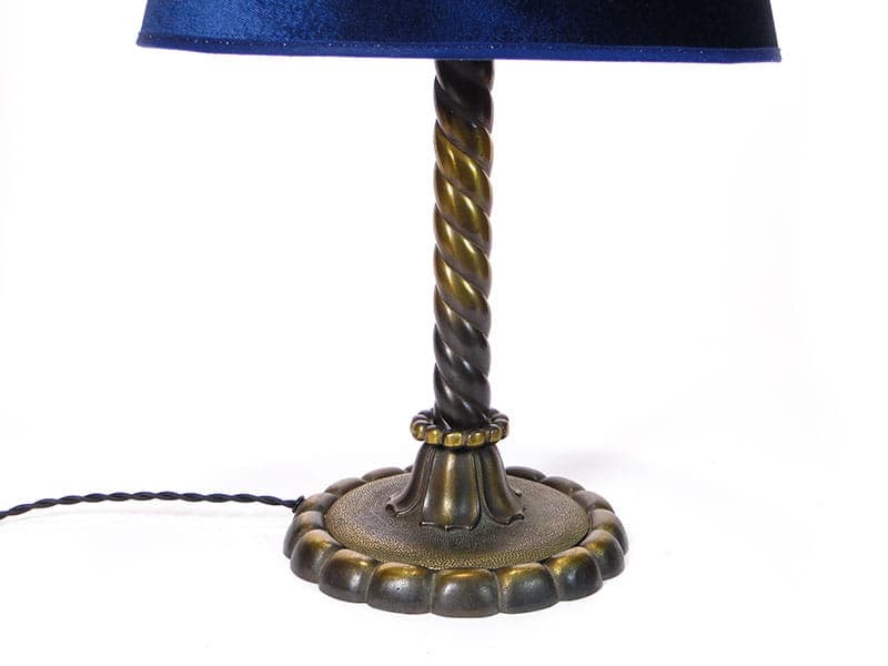 Gabinetowa lampa z brązu lata 20 - 224386