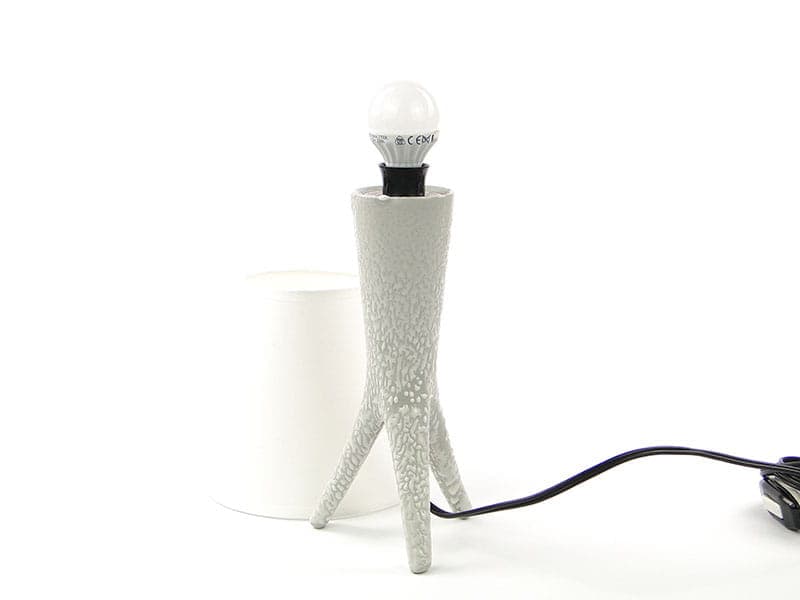 Lampa stołowa New Look, porcelit szary, proj. W. Gołajewska, Polska, lata 60. - 224449