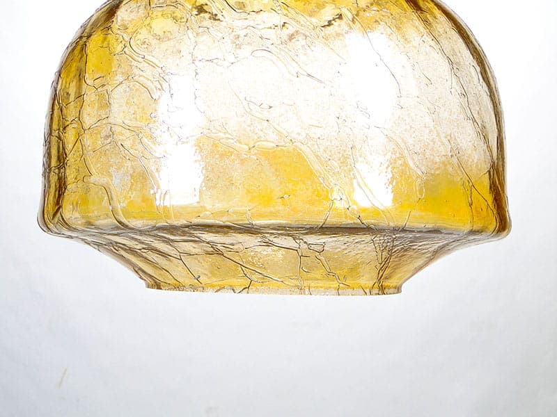 Lampa wisząca Pop Art, szkło sodowe brązowy, Polska, lata 70. - 224460