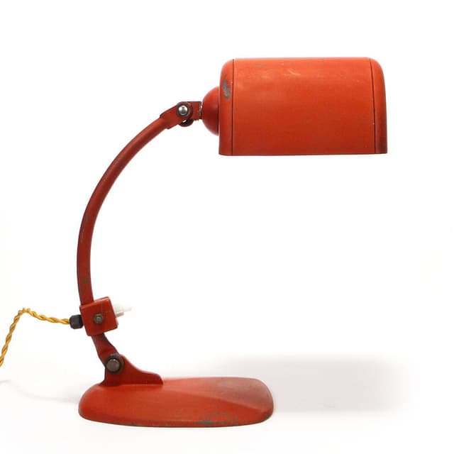 Lampa ścienna Bauhaus, czerwony, stal, Niemcy, lata 20. - WYMIARY