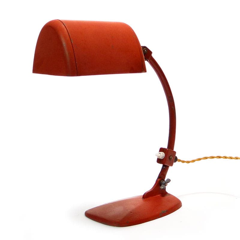 Lampa ścienna Bauhaus, czerwony, stal, Niemcy, lata 20. - 224502