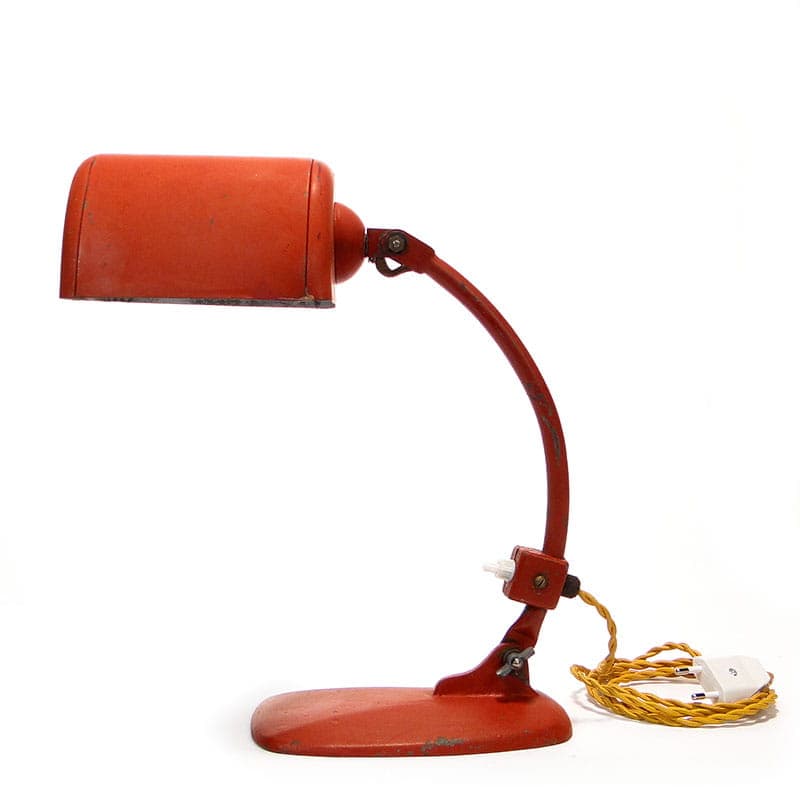 Lampa ścienna Bauhaus, czerwony, stal, Niemcy, lata 20. - 224505