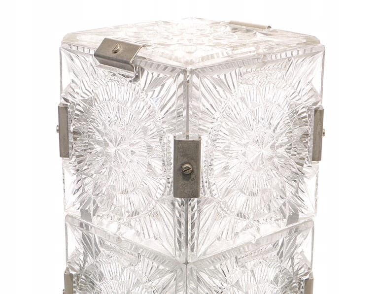 Lampa stołowa New Look, transparent, kryształ, Kamenický Šenov, Czechy, lata 50. - 224521