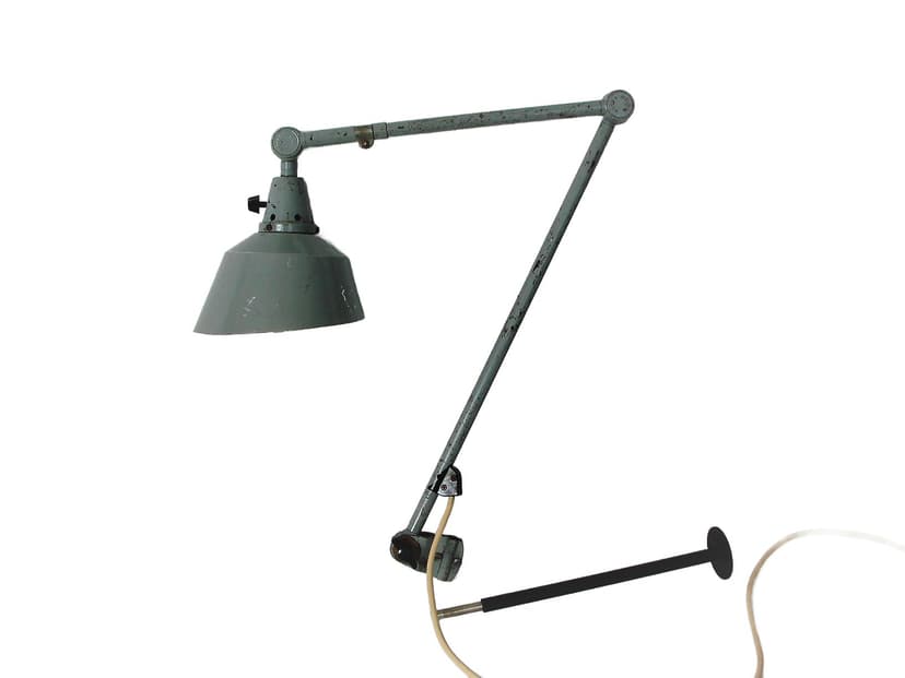 Lampa stołowa Midgard, szary, metal, lata 50.