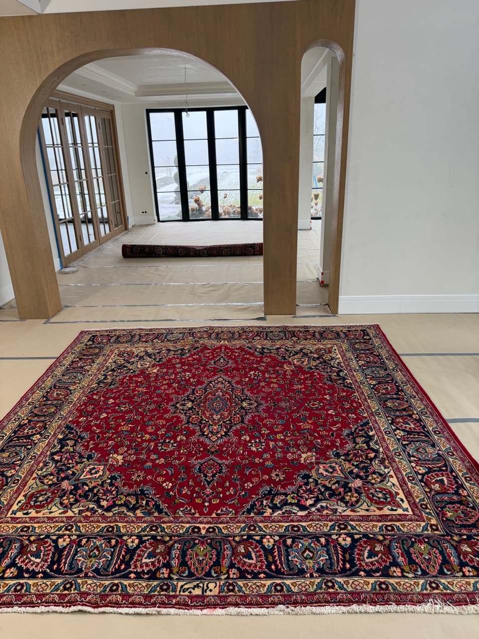 Dywan Mesched 300x300 cm, multikolor, wełna, Iran - 224578