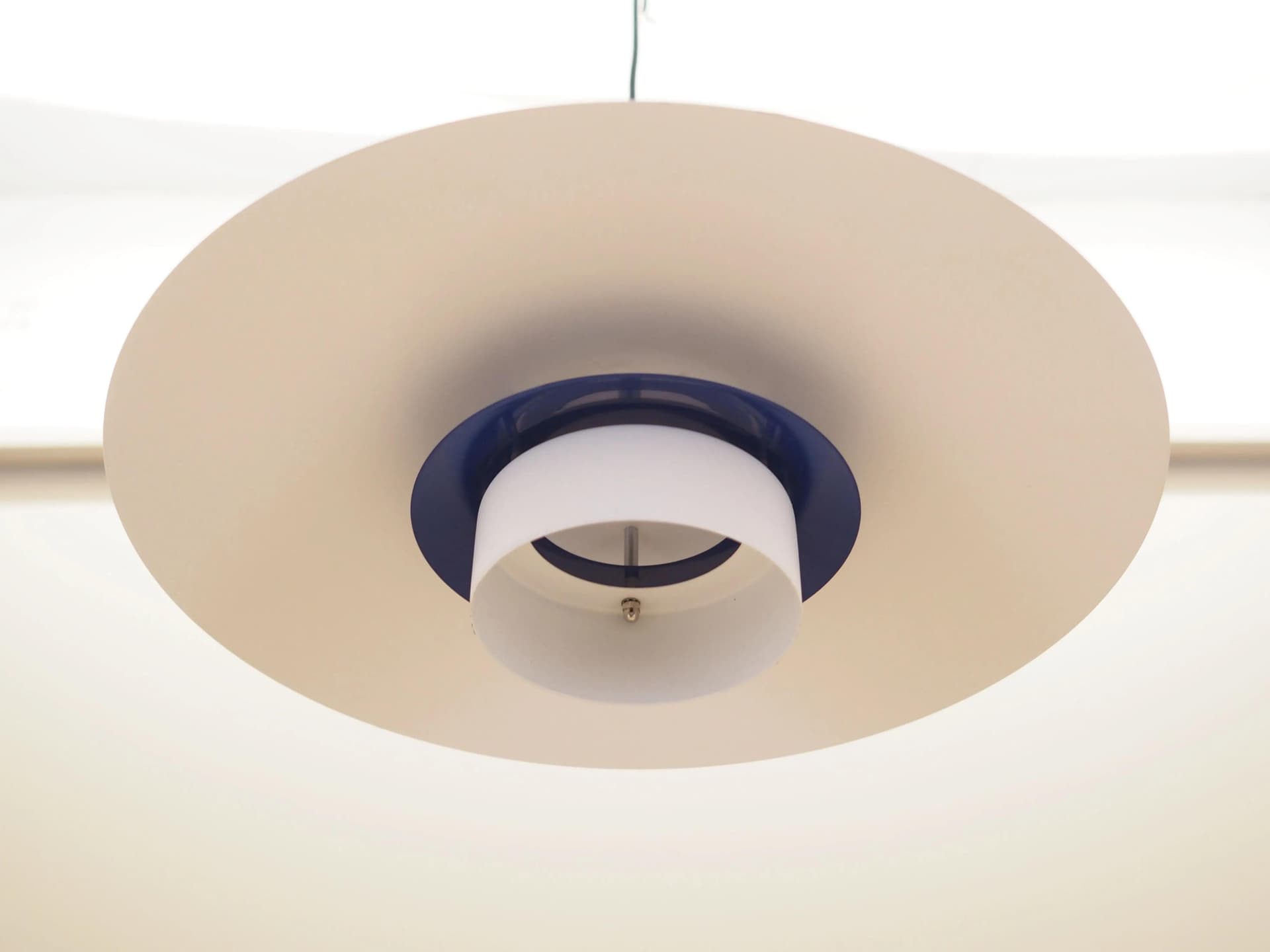 Lampa wisząca Topline, metal biały, Design Light, Dania, lata 70. - 16260