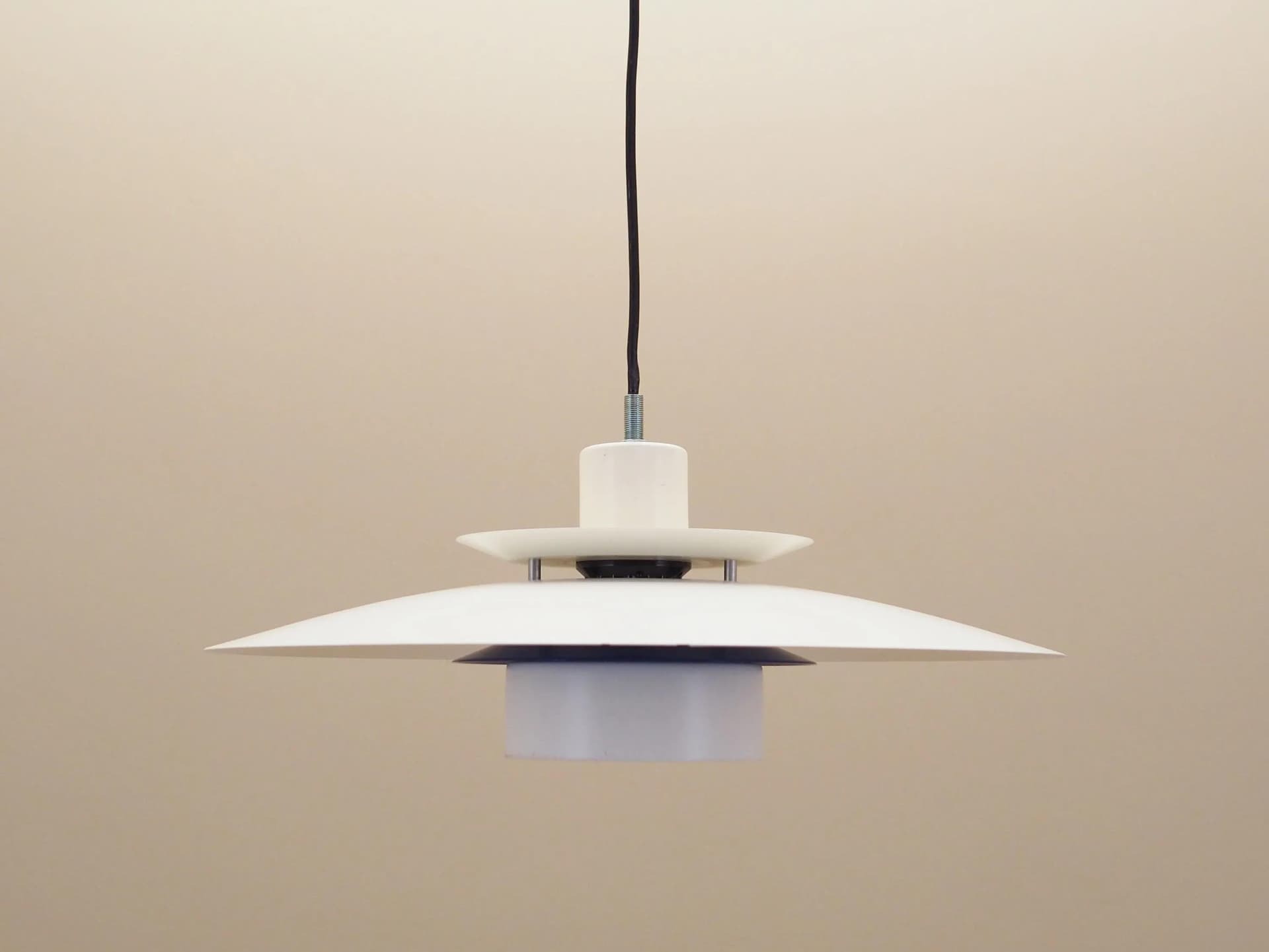 Lampa wisząca Topline, metal biały, Design Light, Dania, lata 70. - 16259
