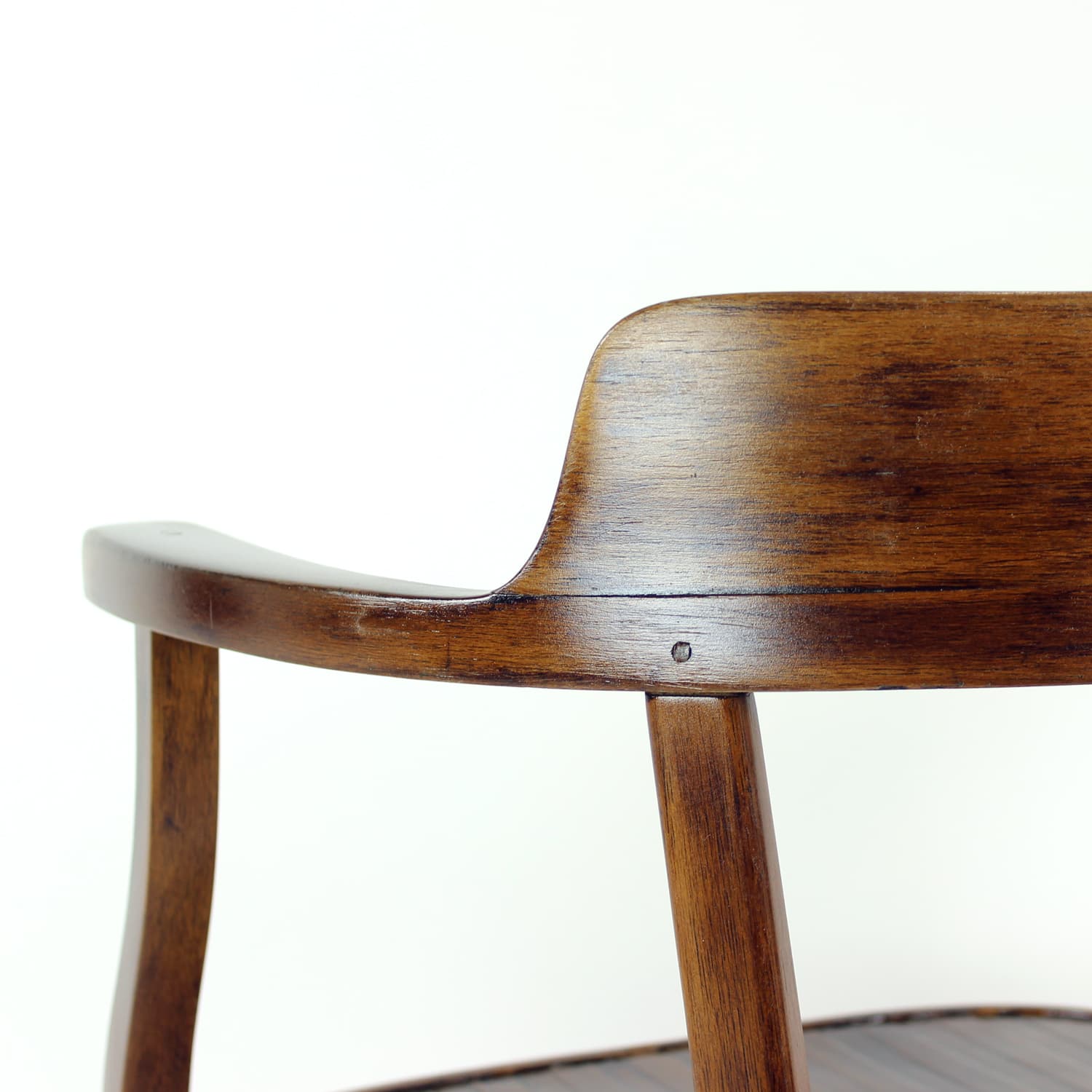 Fotel z podłokietnikami No. 6048, brązowy, drewno, proj. O. Wagner, Thonet, Austria, pocz. XX w. - 224683