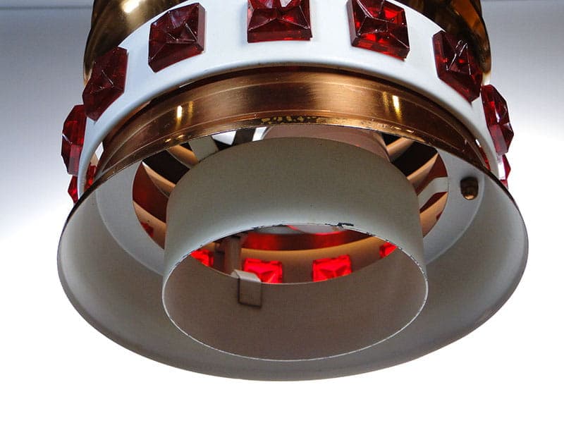 Ceiling lamp, Limburg, multicolor brass, plastic, Germany, 1960s. - 224768