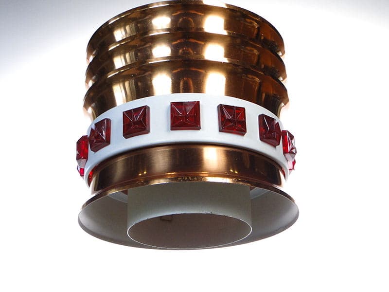 Ceiling lamp, Limburg, multicolor brass, plastic, Germany, 1960s. - 224767