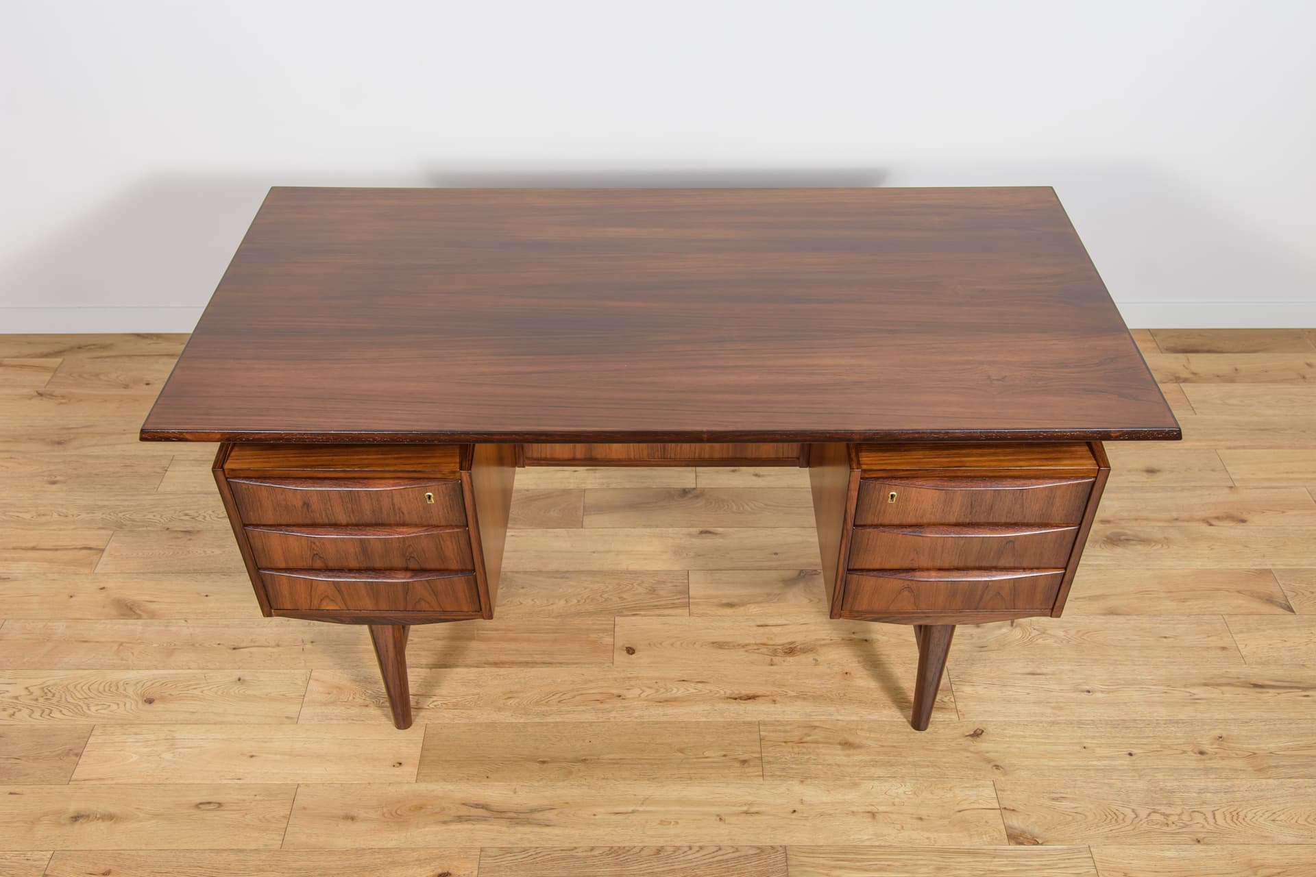 Biurko wolnostojące, palisander brązowy, Dania, lata 60. - 224780