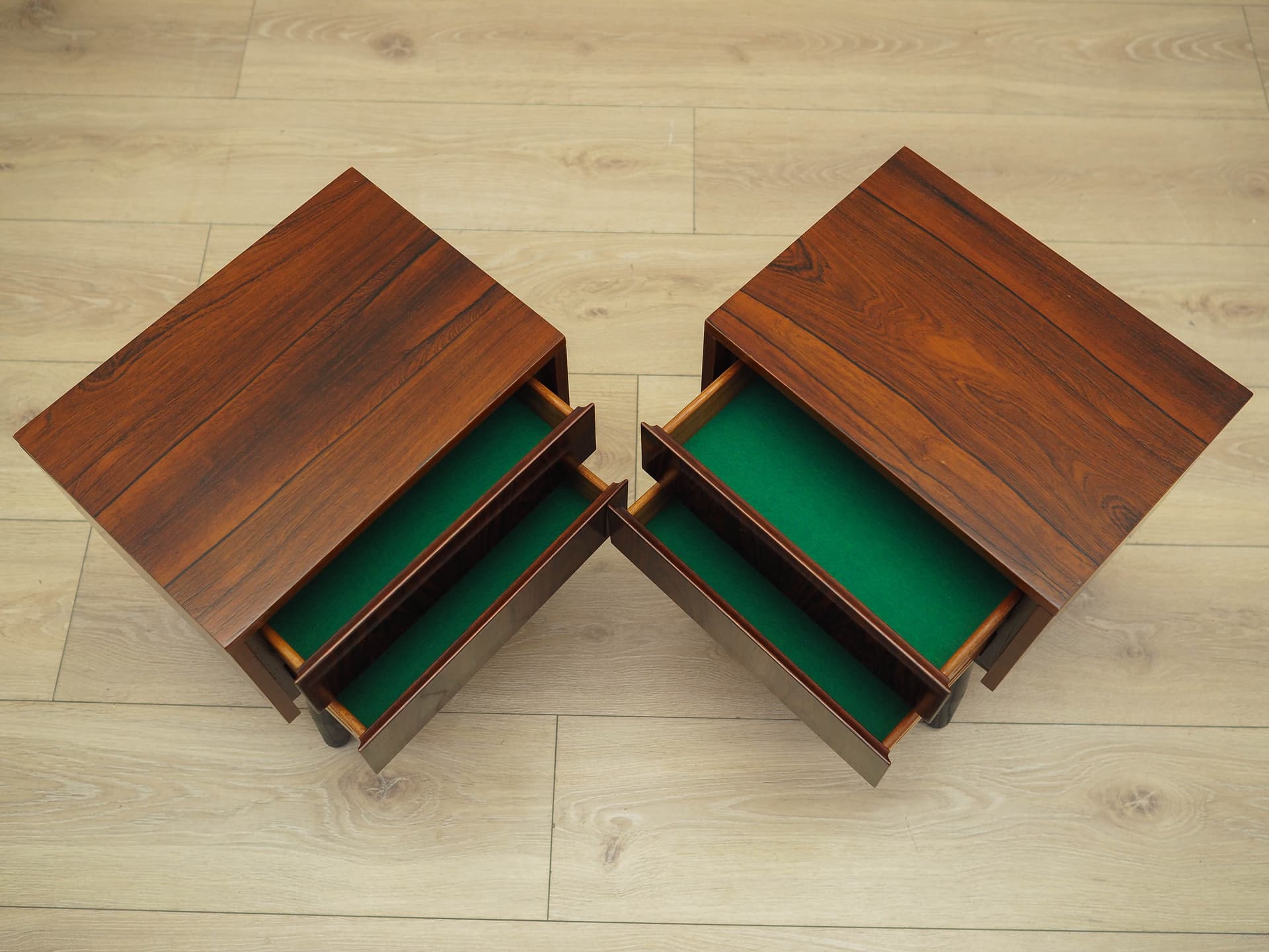 Komplet szafek nocnych, palisander brązowy, Dania, lata 70. - 224828