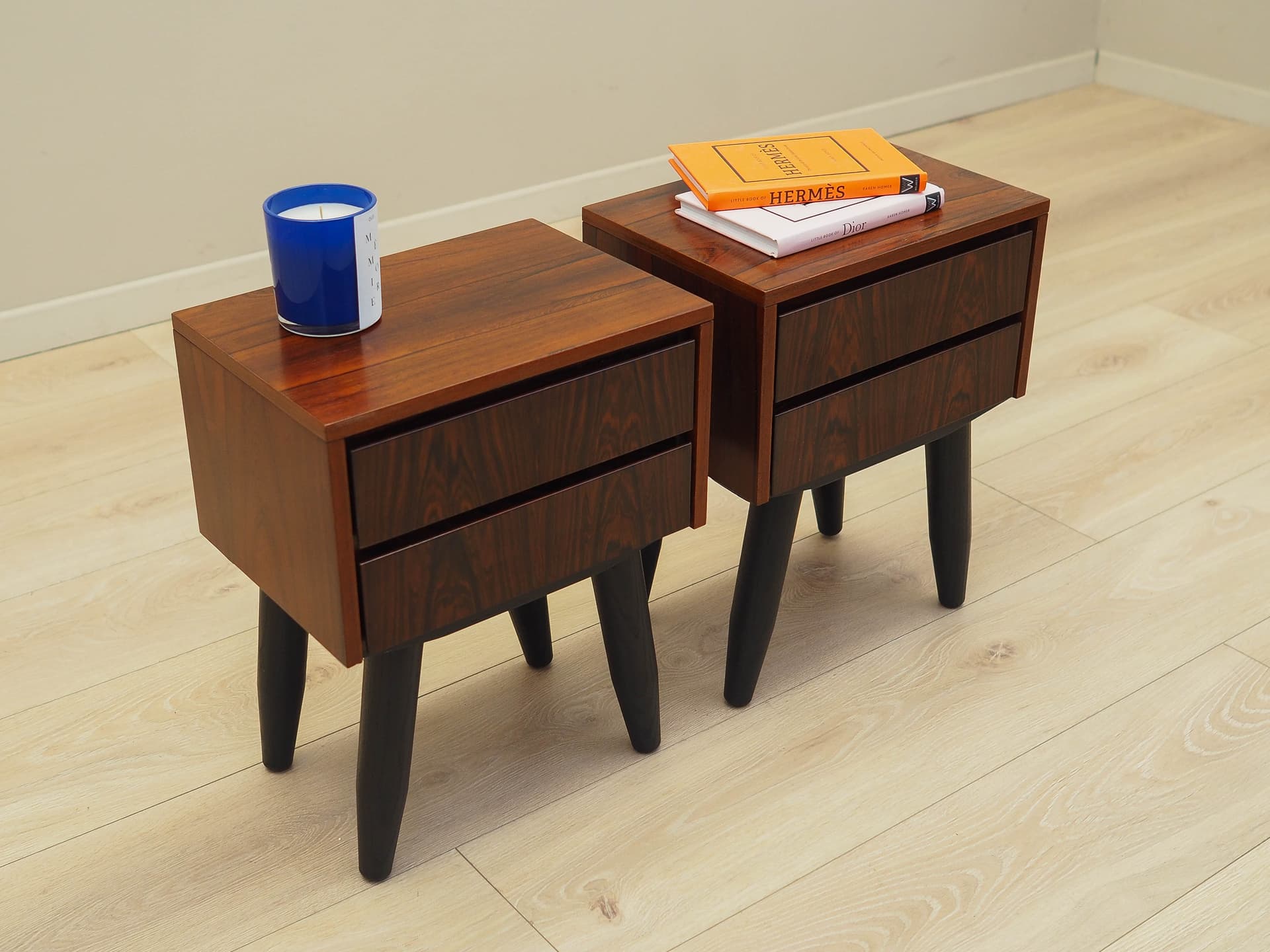 Komplet szafek nocnych, palisander brązowy, Dania, lata 70. - 224821