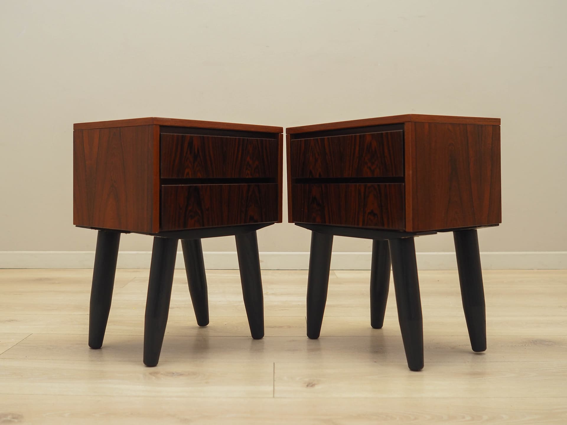 Komplet szafek nocnych, palisander brązowy, Dania, lata 70. - 224827