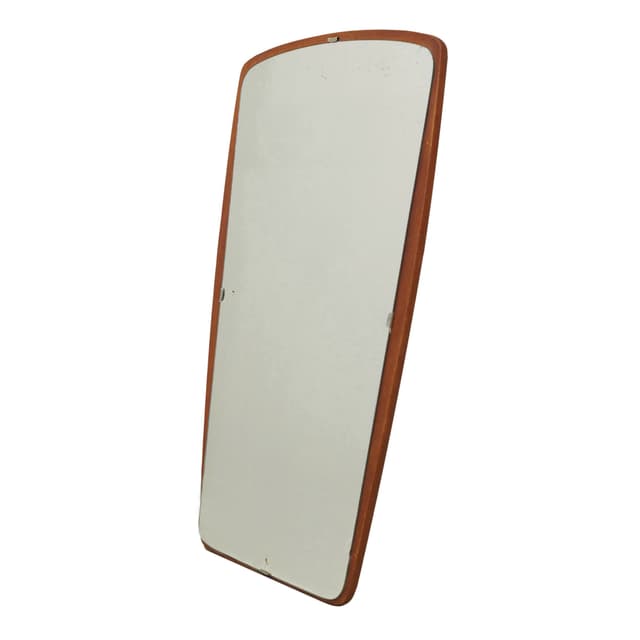 Mirror, brown teak frame, Denmark, 1970s. - DIMENSION