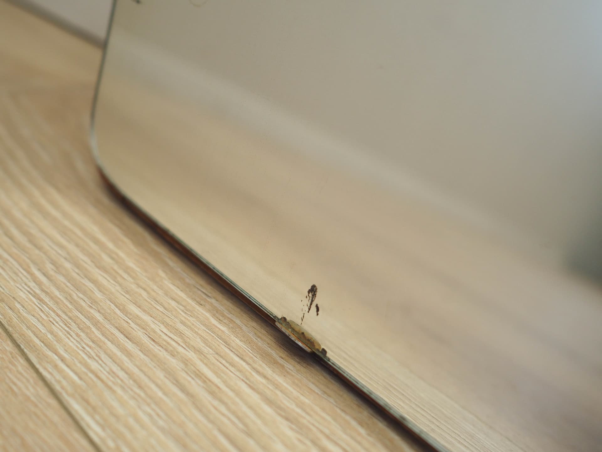 Mirror, brown teak frame, Denmark, 1970s. - 224834