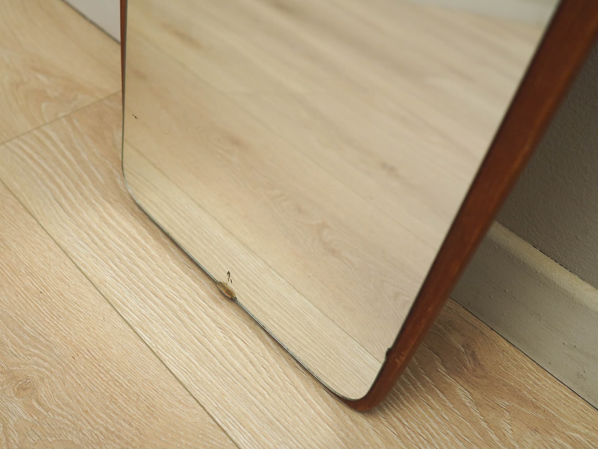 Mirror, brown teak frame, Denmark, 1970s. - 224832