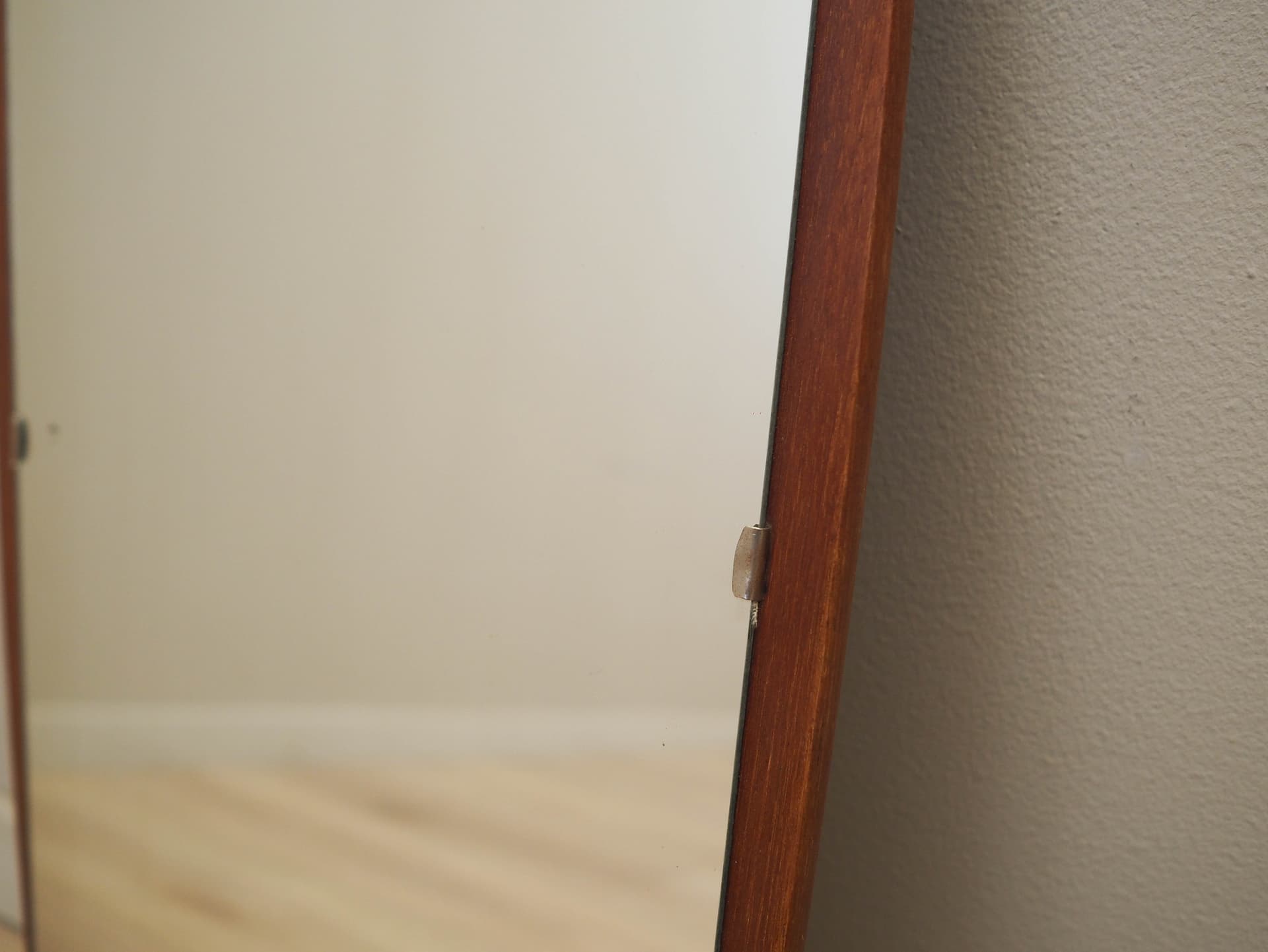 Mirror, brown teak frame, Denmark, 1970s. - 224835