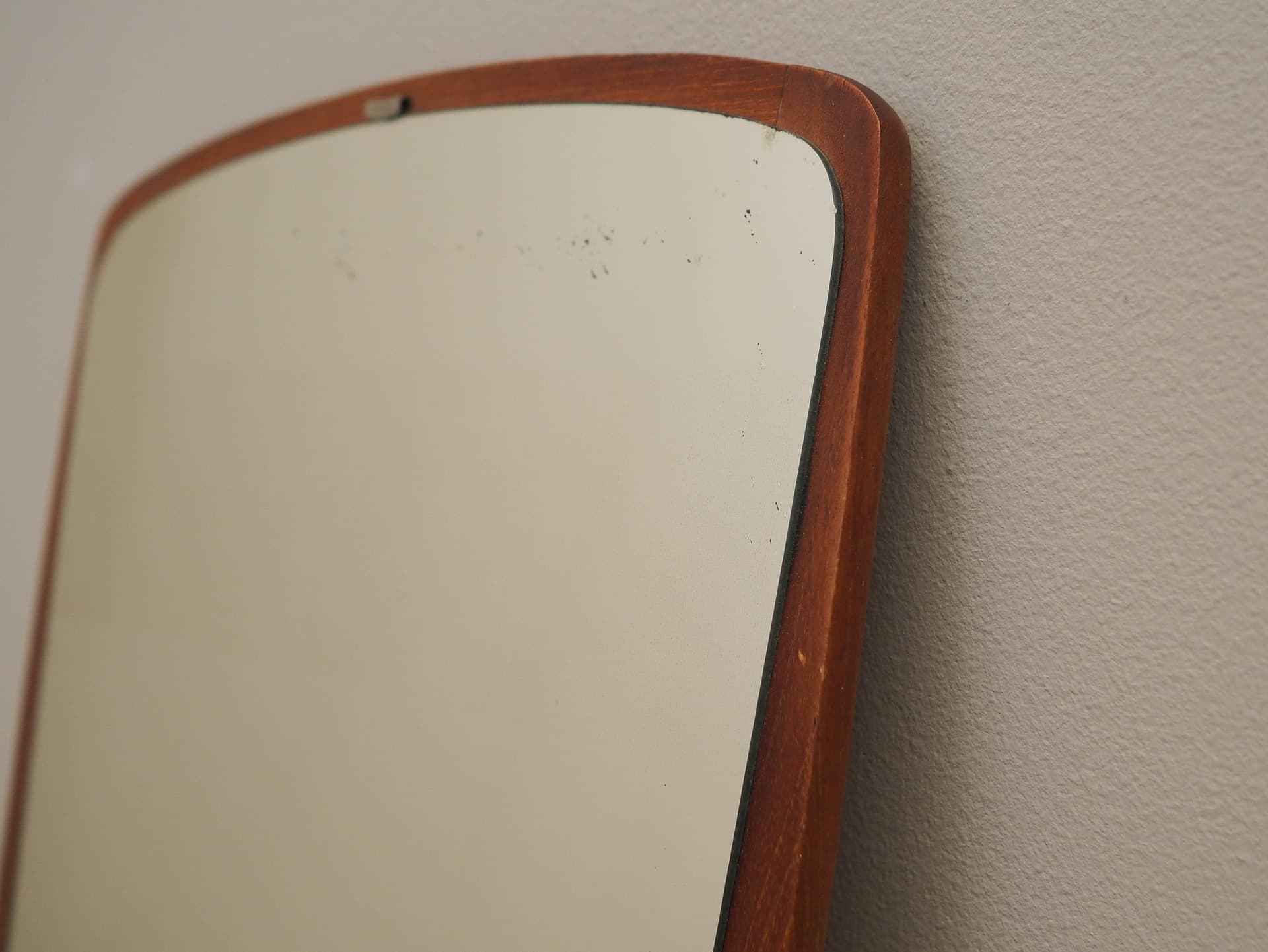 Mirror, brown teak frame, Denmark, 1970s. - 224837