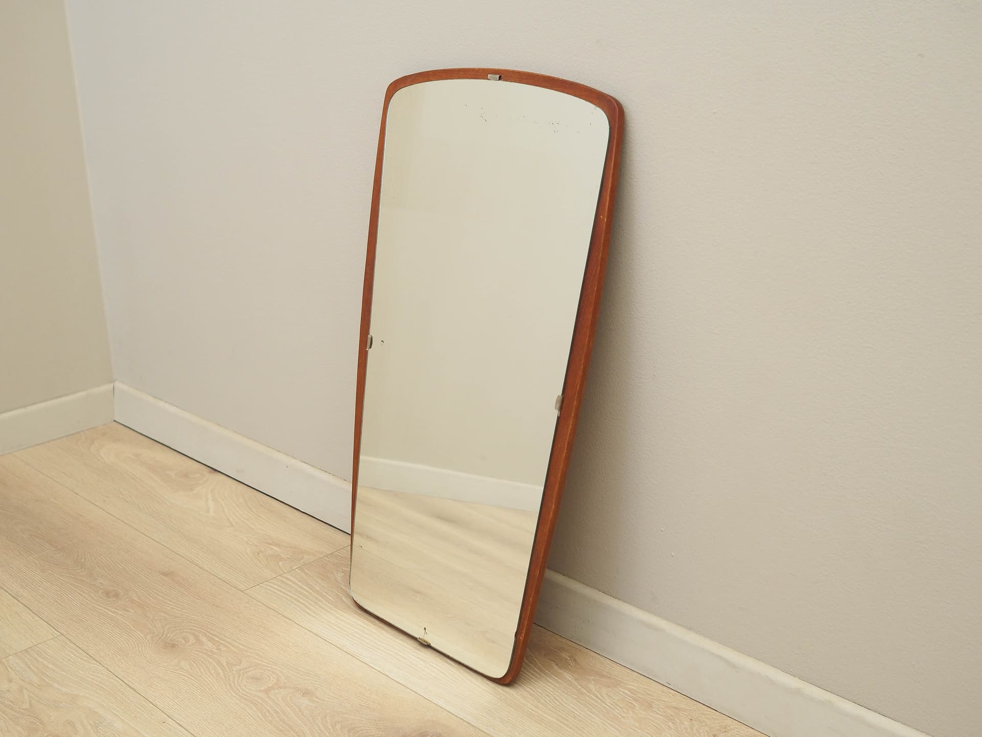 Mirror, brown teak frame, Denmark, 1970s. - 224830