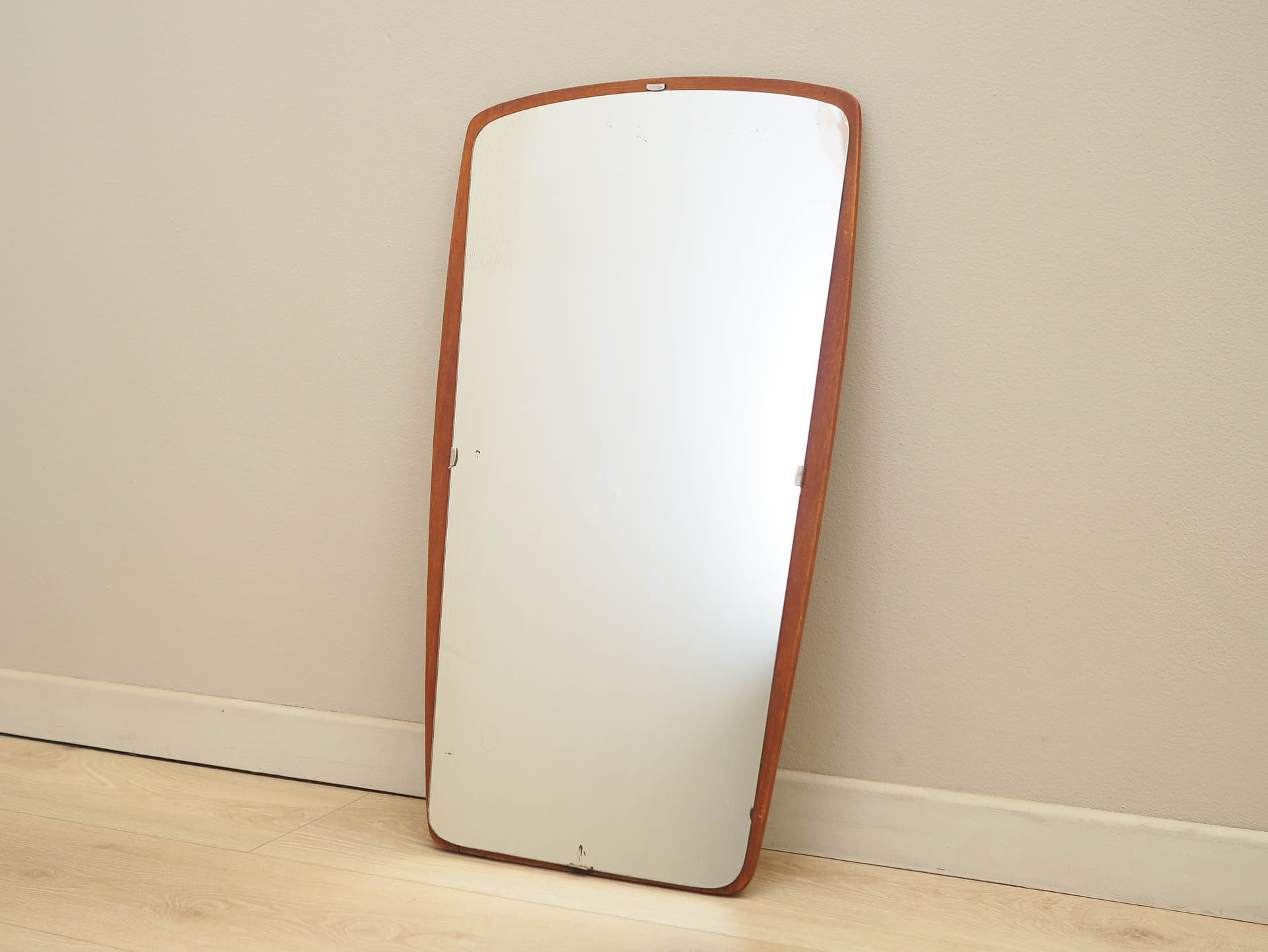 Mirror, brown teak frame, Denmark, 1970s. - 224831