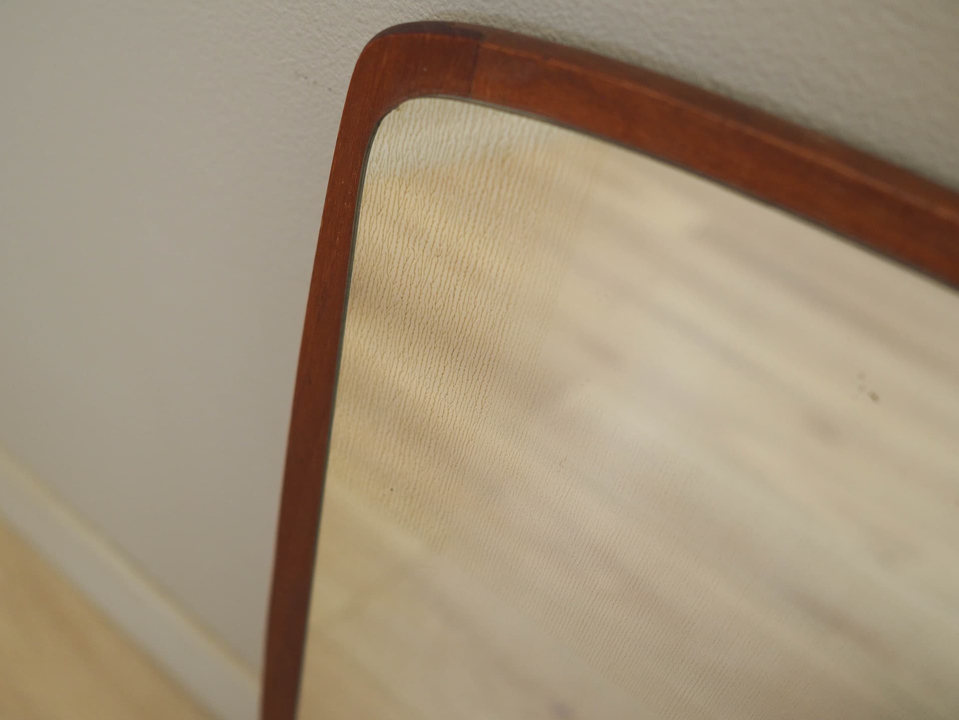 Mirror, brown teak frame, Denmark, 1970s. - 224839