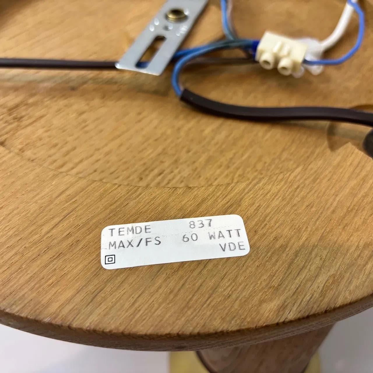 Dębowo-mosiężny plafon, Temde, Niemcy, lata 80. - 16493