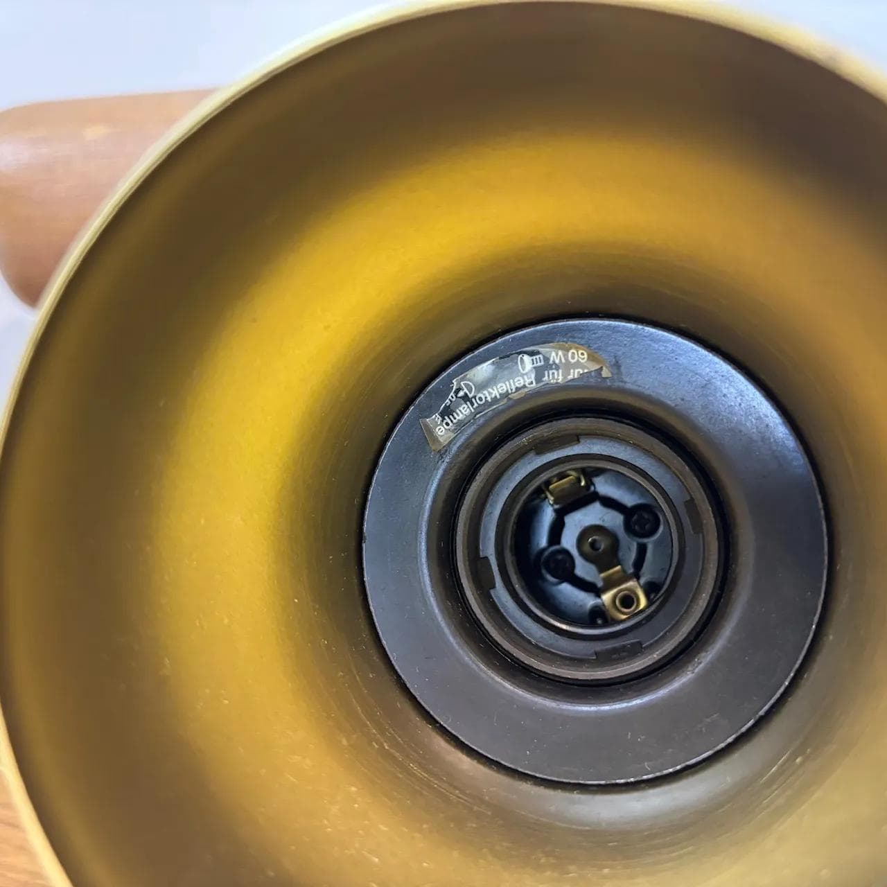 Dębowo-mosiężny plafon, Temde, Niemcy, lata 80. - 16497