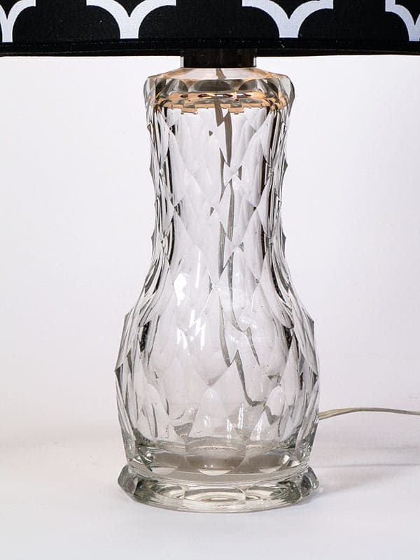 Lampa stołowa Art Deco, kryształ transparentny, Austria, lata 20. - 224916