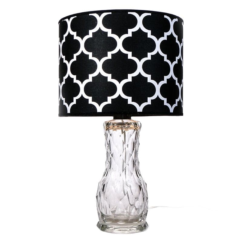 Lampa stołowa Art Deco, kryształ transparentny, Austria, lata 20.