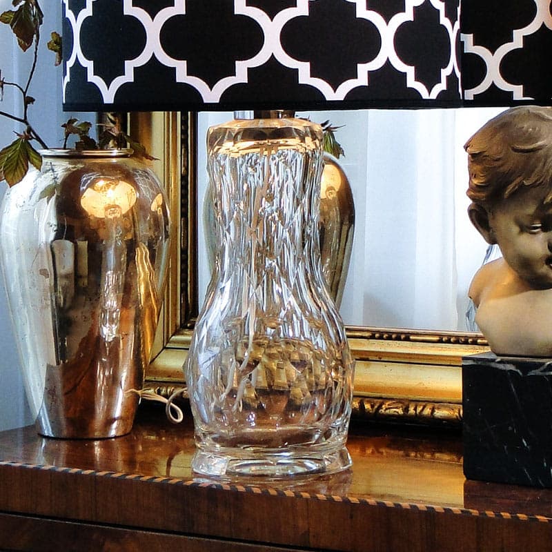 Lampa stołowa Art Deco, kryształ transparentny, Austria, lata 20. - 224923