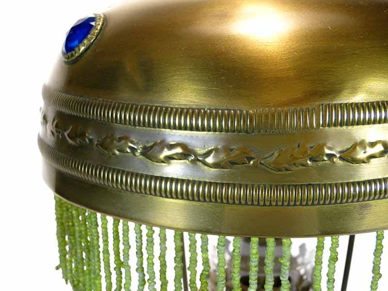 Lampa stołowa Paryżanka, mosiądz złoty, Francja, XIX w. - 224924