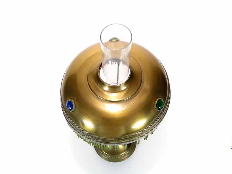 Lampa stołowa Paryżanka, mosiądz złoty, Francja, XIX w. - 224926