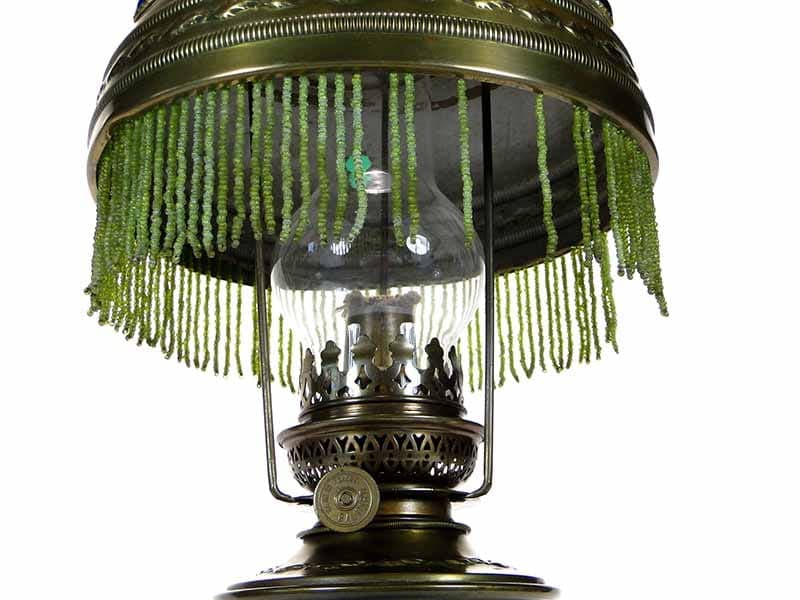 Lampa stołowa Paryżanka, mosiądz złoty, Francja, XIX w. - 224933