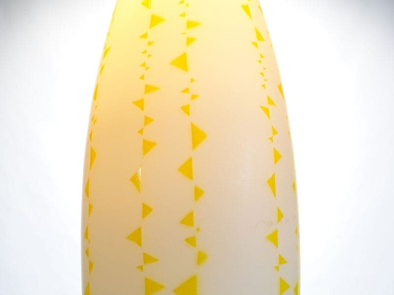Pendant lamp, white soda-lime glass, Czechoslovakia, 1960s. - 224975