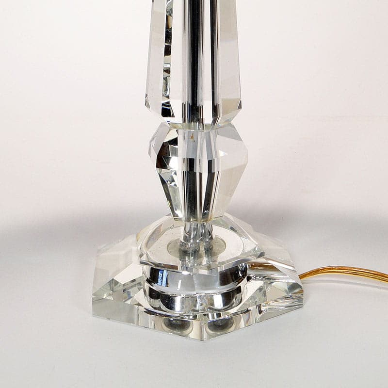 Lampa stołowa Art Deco, kryształ transparentny, Bohemia, Czechy, lata 20. - 224984