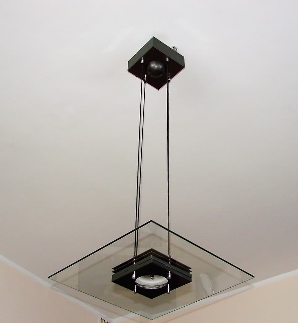 Pendant Lamp Modern, black, metal, glass, 1990s. - 224988