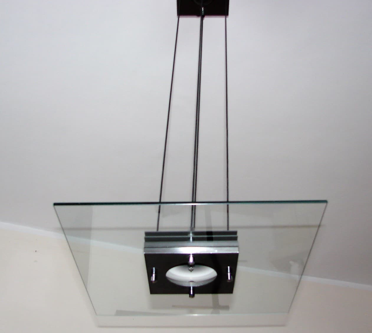 Pendant Lamp Modern, black, metal, glass, 1990s. - 224995