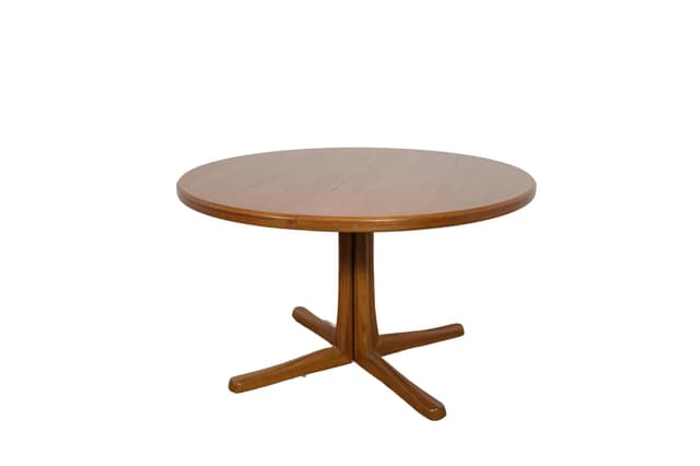 Round dining table, teak brown, McIntosh, United Kingdom, 1960s. - DIMENSION
