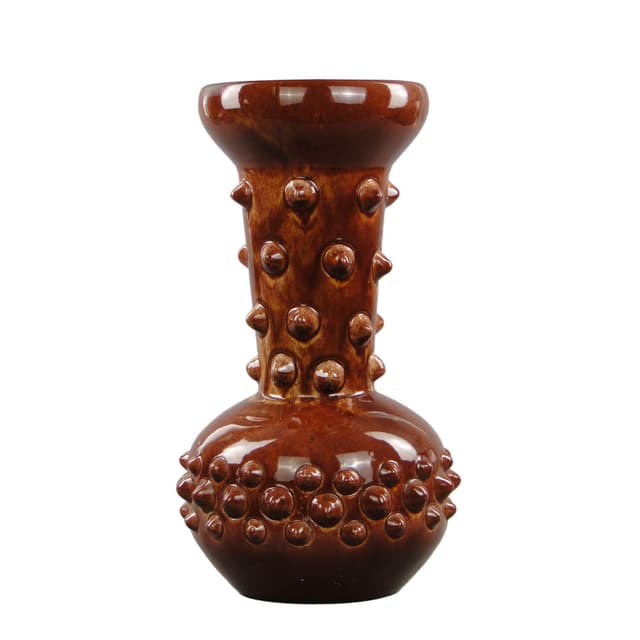 Wazon Maczuga, brązowy, kamionka, proj. J. Sacha, Polska, lata 70. - WYMIARY