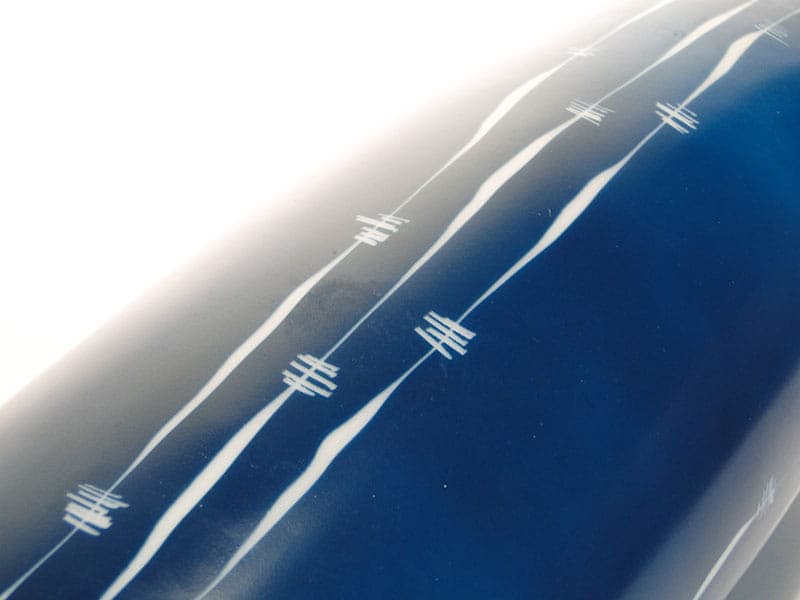 Wazon, porcelana niebieski, Polska, lata 50. - 225138