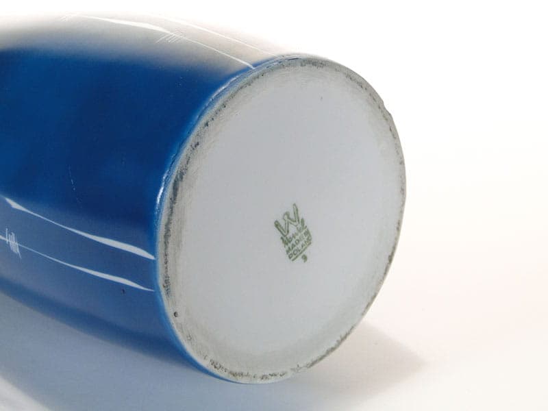 Wazon, porcelana niebieski, Polska, lata 50. - 225140
